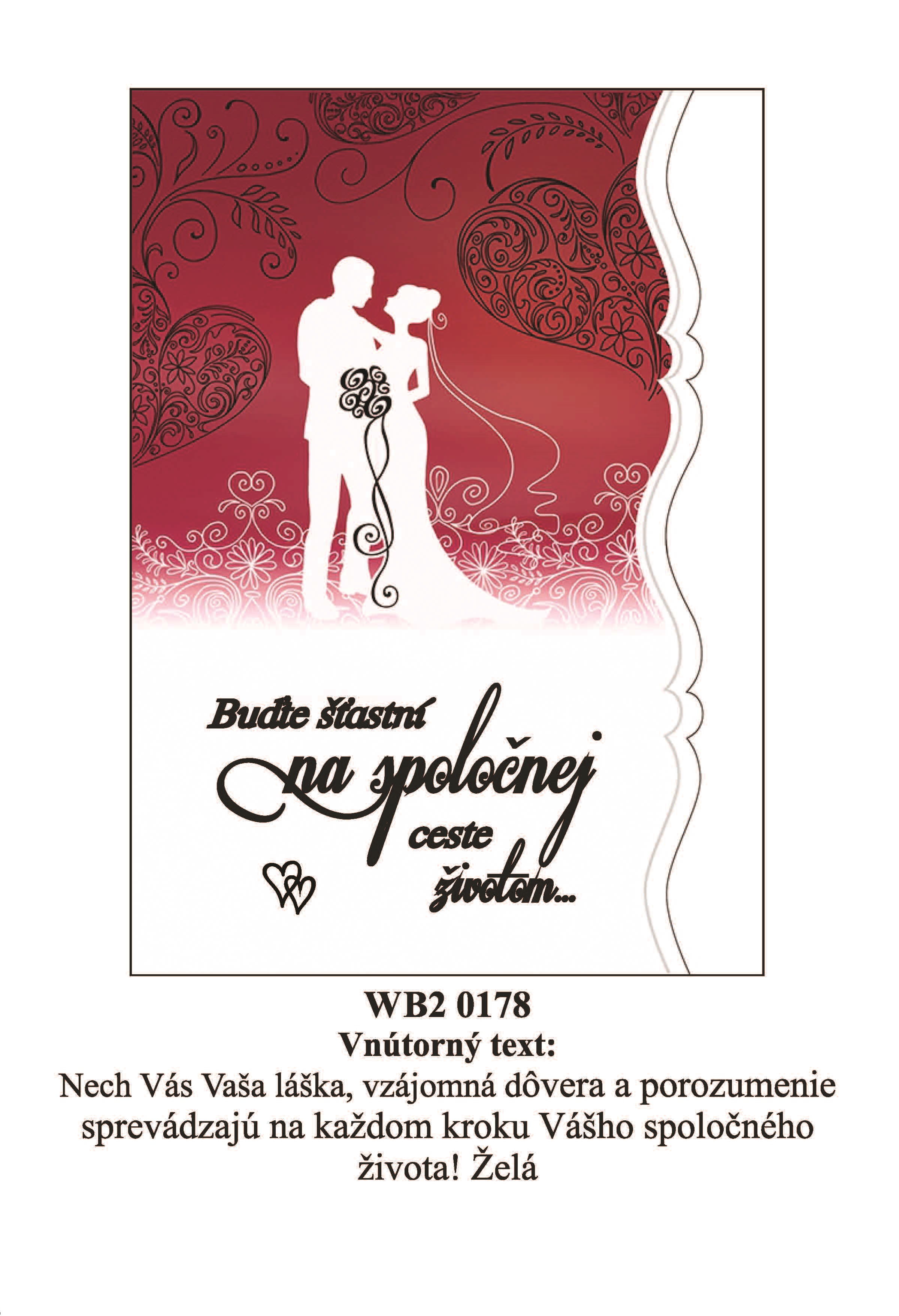Blahoprajná karta WB2  178 - K svadbe