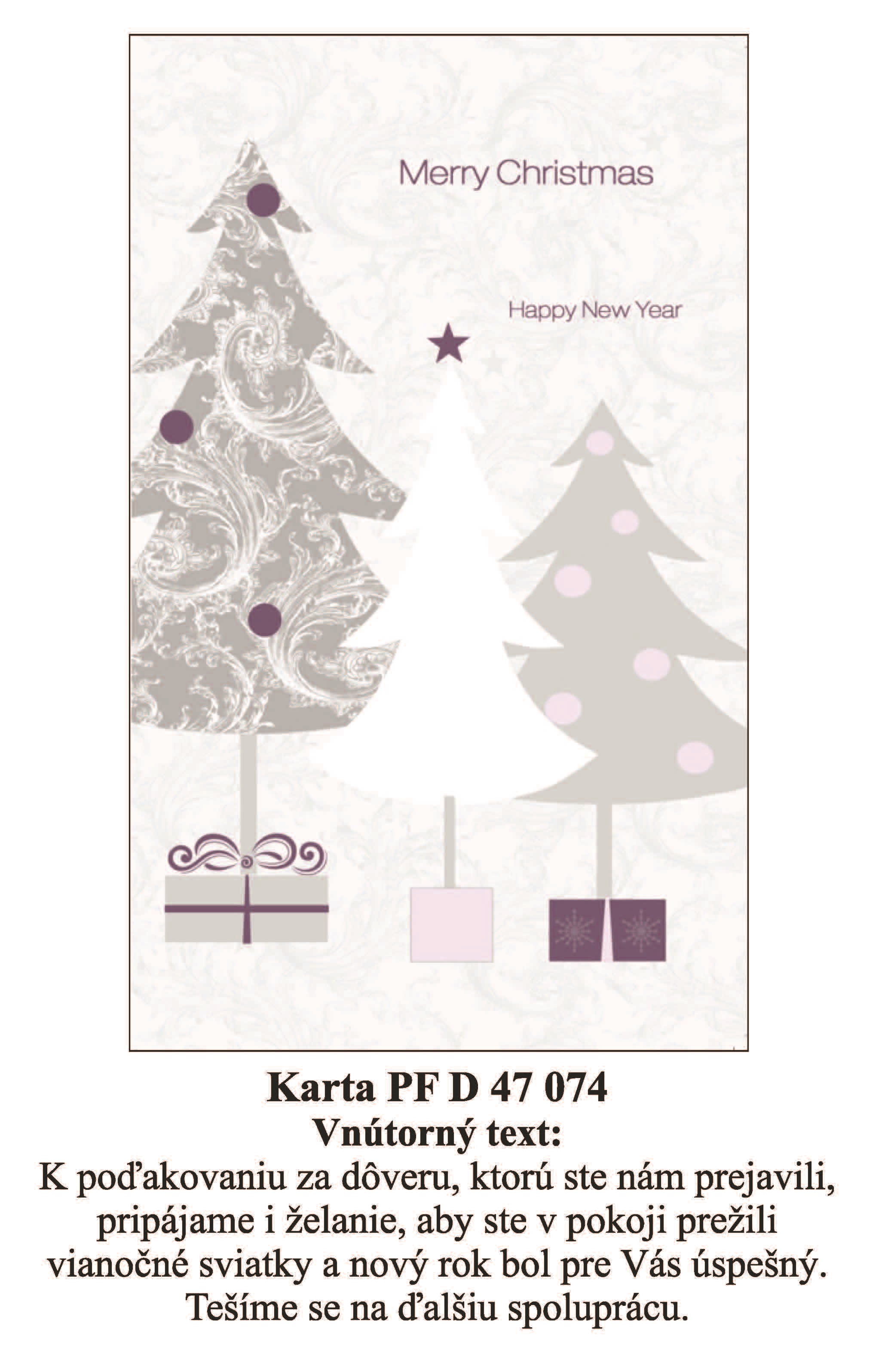Vianočná karta D 47 074