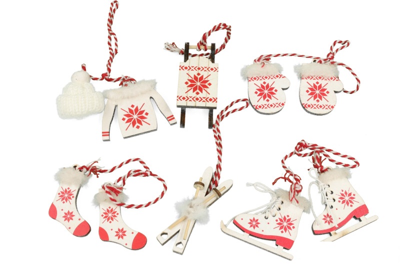 Zimné dekorácie HY-4718 biele