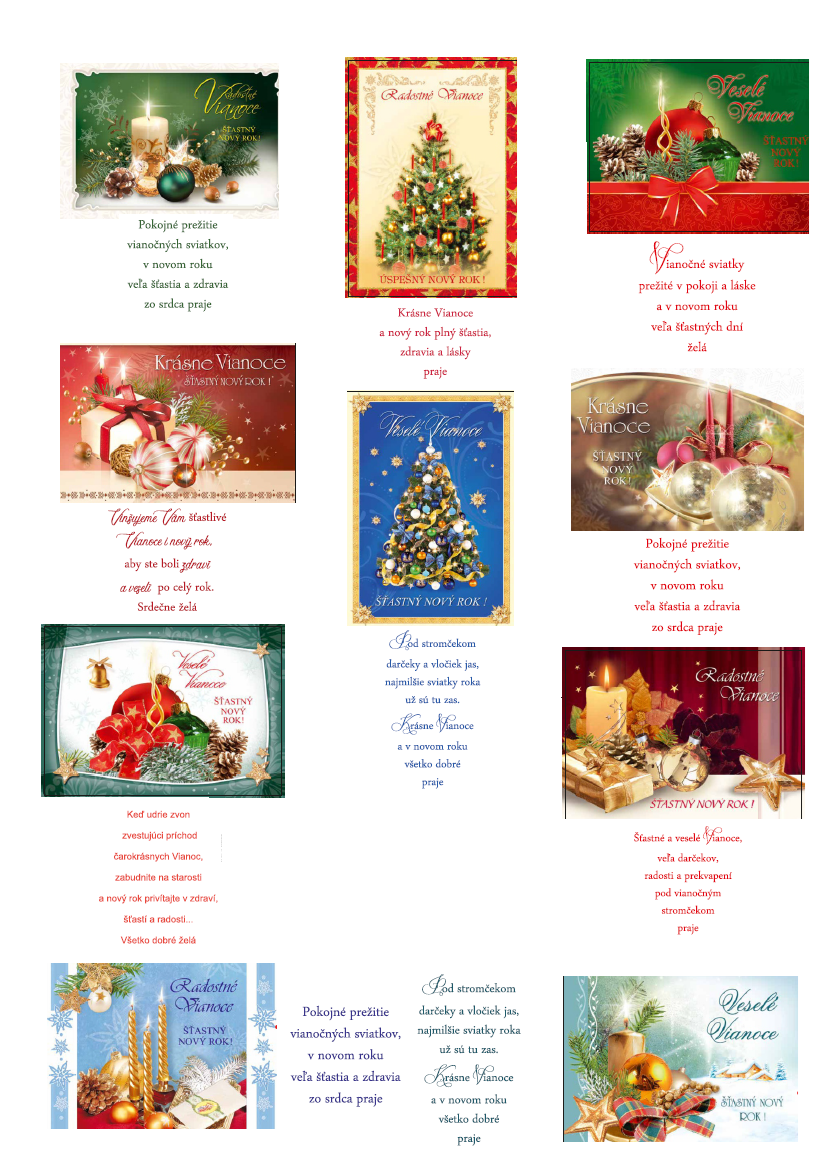 Vianočná pohľadnica PX všeobecná