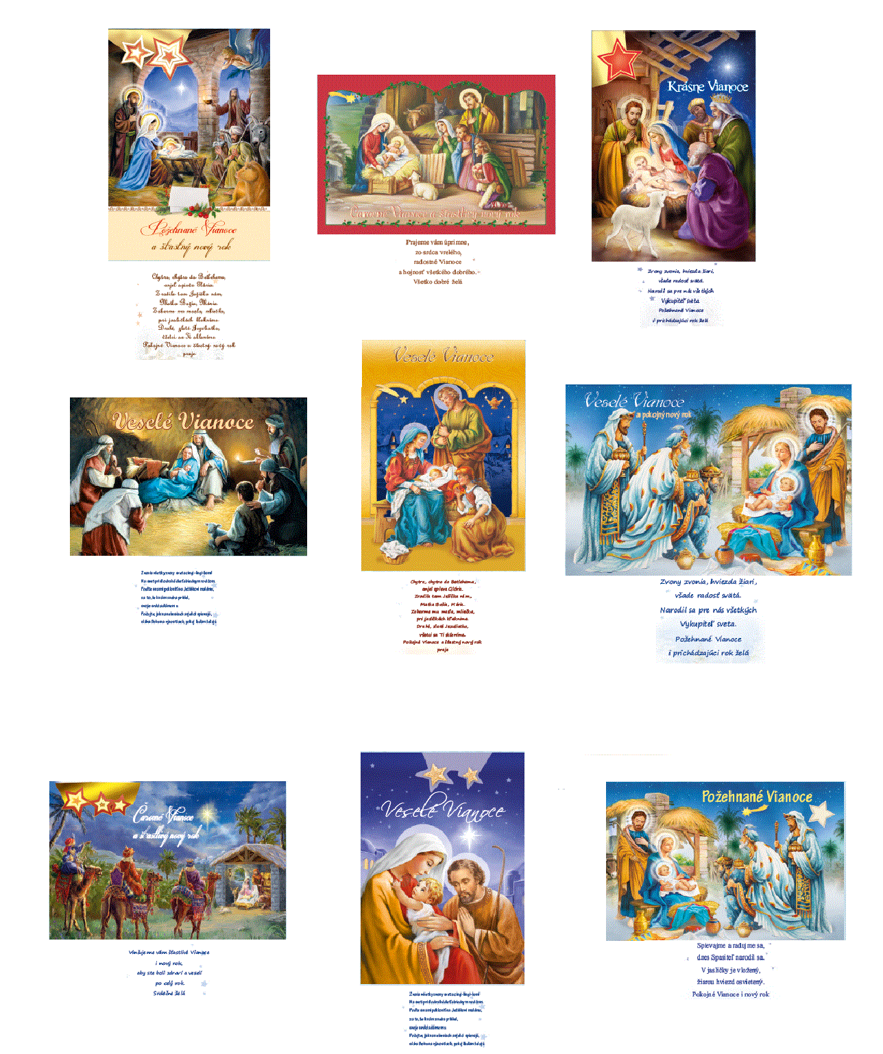 Vianočná pohľadnica PX náboženská