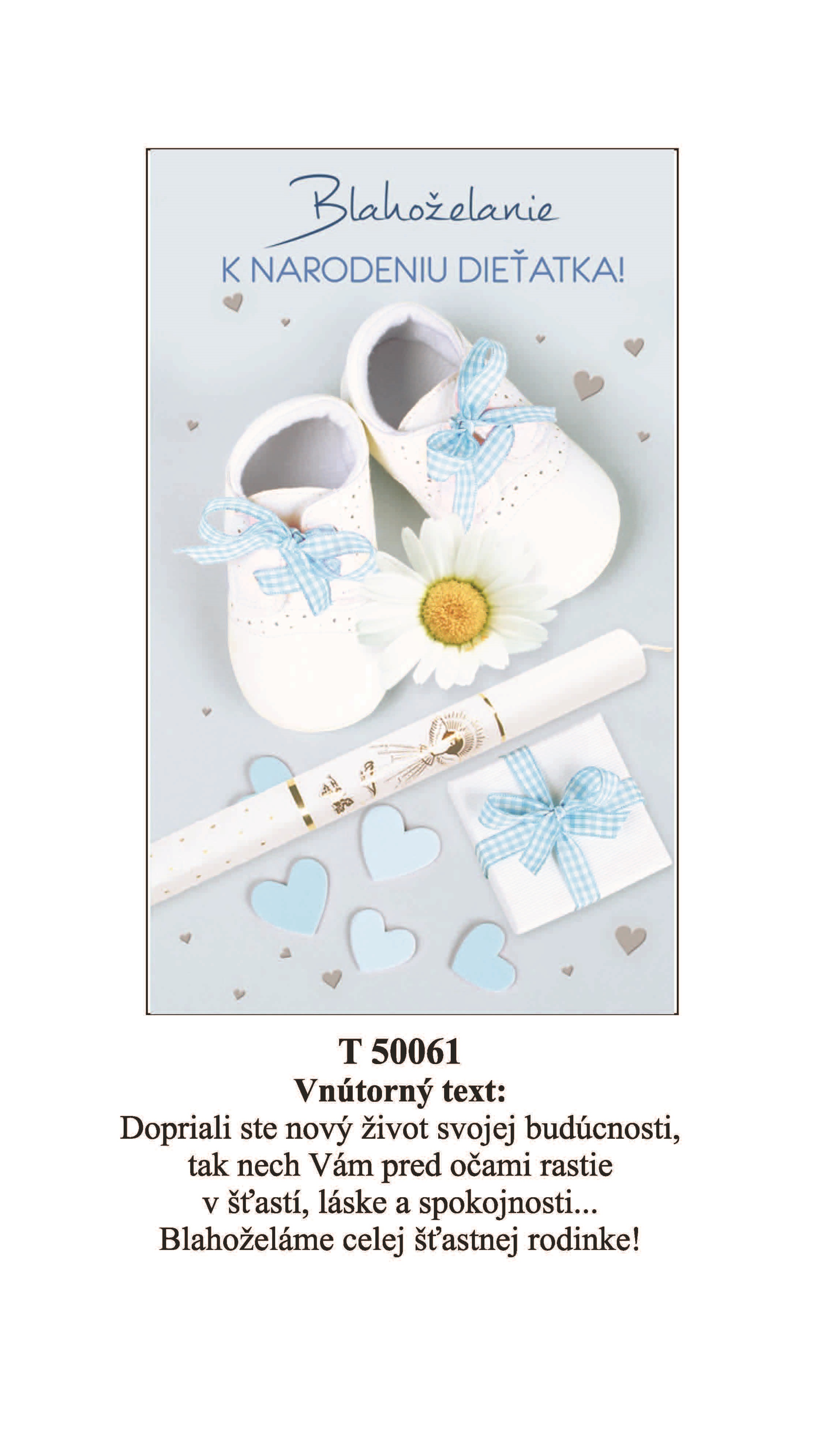 Blahoprajná karta k narodeniu dieťaťa T 50 061
