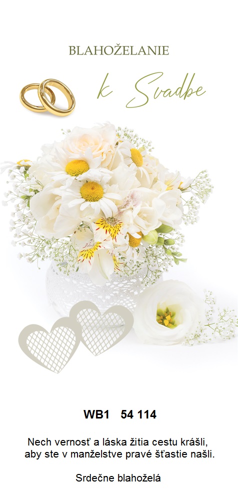 Blahoprajná karta WB1 54 514 - Svadobná