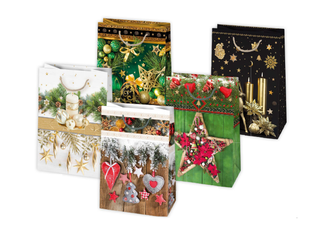 Darčeková taška vianočná T10  vzor 25