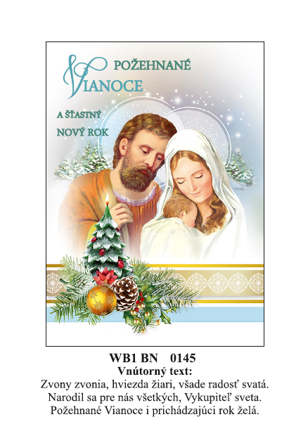 Vianočná karta WB1 BN 145