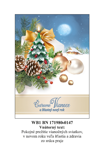 Vianočná karta WB1 BN 147